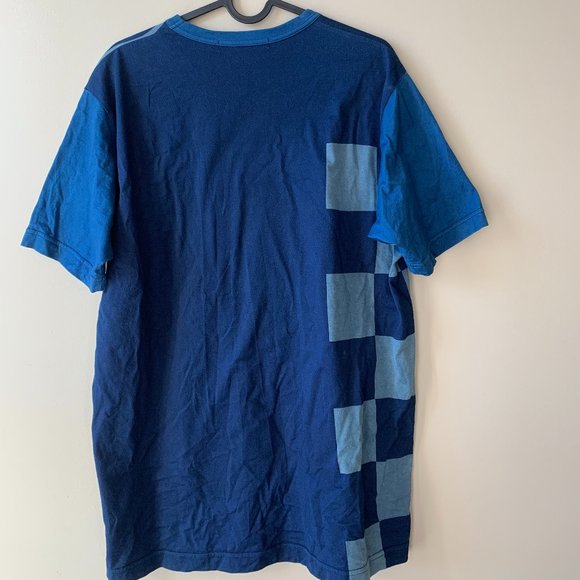 JUNYA WATANABE MAN INDIGO-DYED KATAZOME PRINT T-SH - Picture 2 of 4